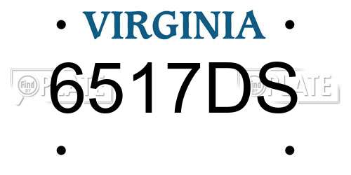6517DS Virginia License Plate
