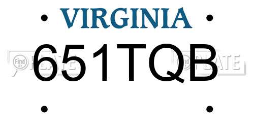 651TQB Virginia License Plate