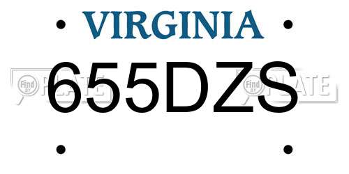 655DZS Virginia License Plate