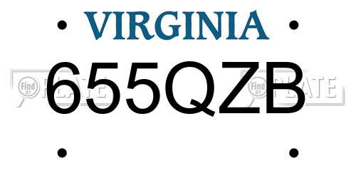 655QZB Virginia License Plate