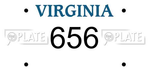 656 Virginia License Plate