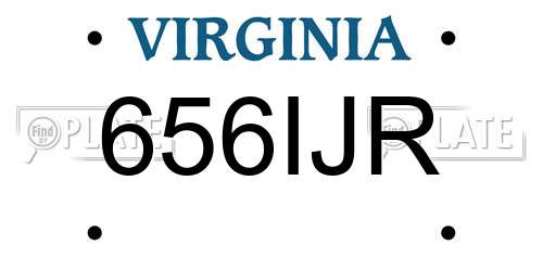 656IJR Virginia License Plate