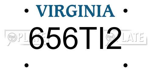 656TI2 Virginia License Plate