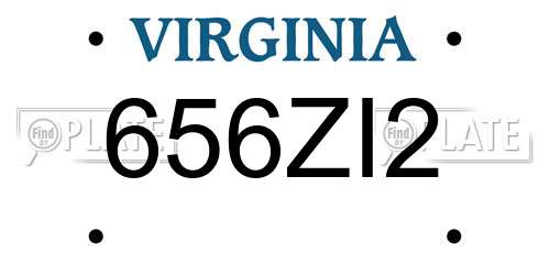 656ZI2 Virginia License Plate