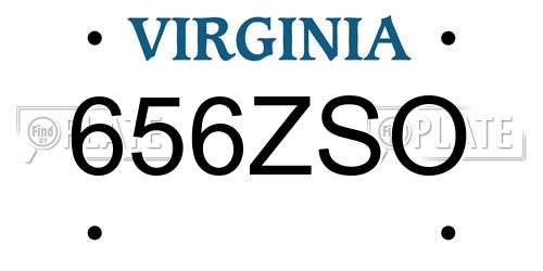 656ZSO Virginia License Plate