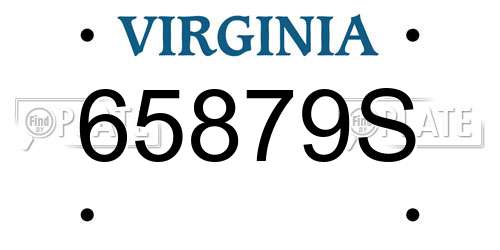 65879S Virginia License Plate