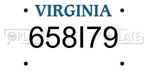 658I79 Virginia License Plate