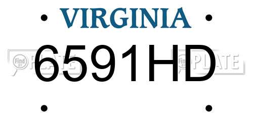6591HD Virginia License Plate