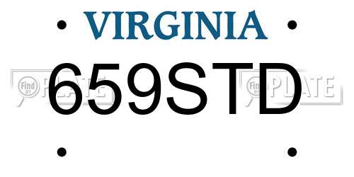 659STD Virginia License Plate