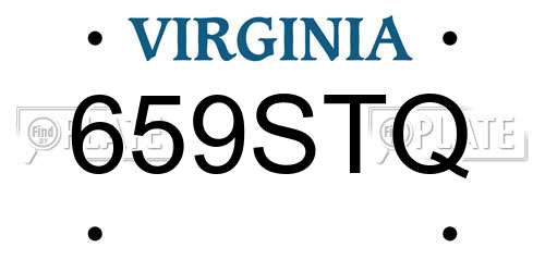 659STQ Virginia License Plate
