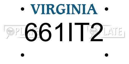 661IT2 Virginia License Plate
