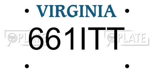 661ITT Virginia License Plate