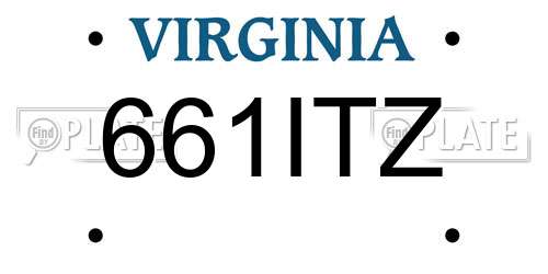 661ITZ Virginia License Plate
