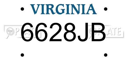 6628JB Virginia License Plate