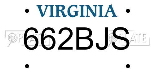 662BJS Virginia License Plate