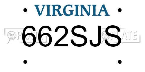 662SJS Virginia License Plate