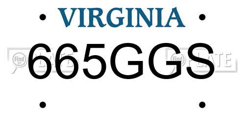 665GGS Virginia License Plate