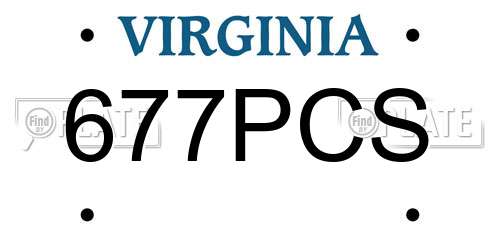 677PCS Virginia License Plate