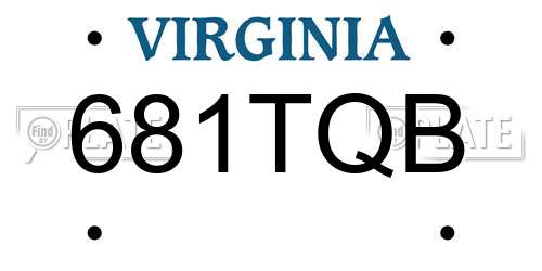 681TQB Virginia License Plate