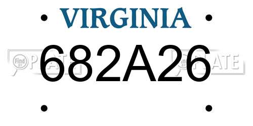 682A26 Virginia License Plate