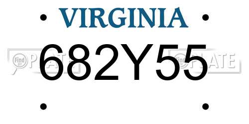 682Y55 Virginia License Plate