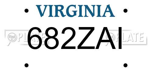 682ZAI Virginia License Plate