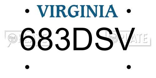 683DSV Virginia License Plate