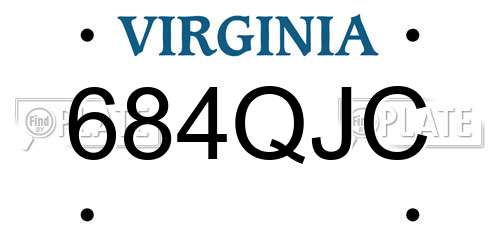 684QJC Virginia License Plate