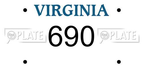 690 Virginia License Plate