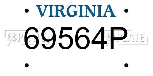 69564P Virginia License Plate
