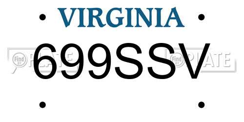 699SSV Virginia License Plate