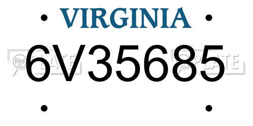 6V35685 Virginia License Plate
