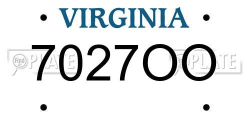 7027OO Virginia License Plate