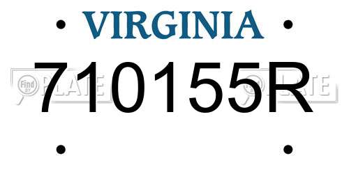 710155R Virginia License Plate