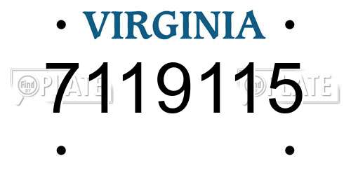7119115 Virginia License Plate