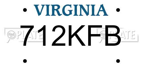 712KFB Virginia License Plate
