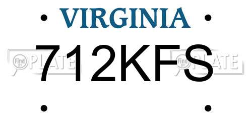 712KFS Virginia License Plate