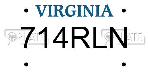 714RLN Virginia License Plate