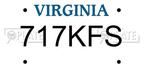 717KFS Virginia License Plate