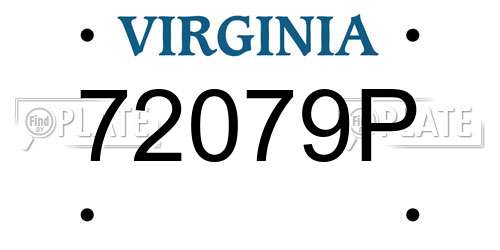 72079P Virginia License Plate