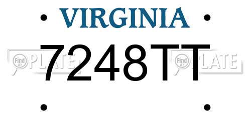 7248TT Virginia License Plate