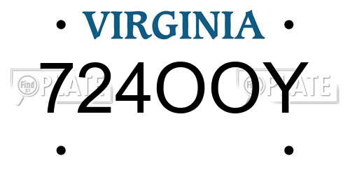 724OOY Virginia License Plate