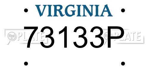 73133P Virginia License Plate