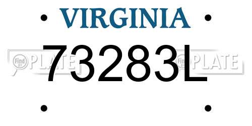 73283L Virginia License Plate