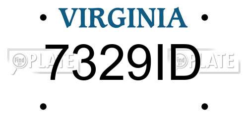7329ID Virginia License Plate