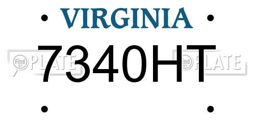 7340HT Virginia License Plate