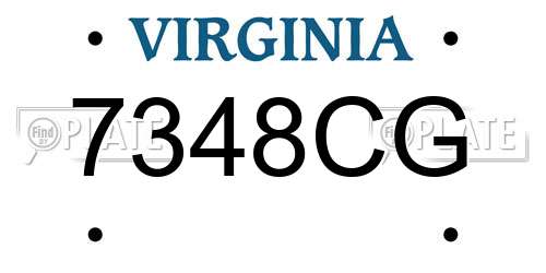 7348CG Virginia License Plate