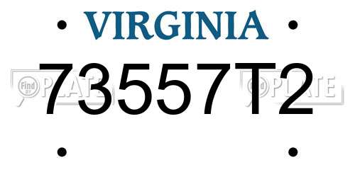 73557T2 Virginia License Plate