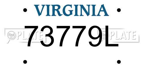 73779L Virginia License Plate