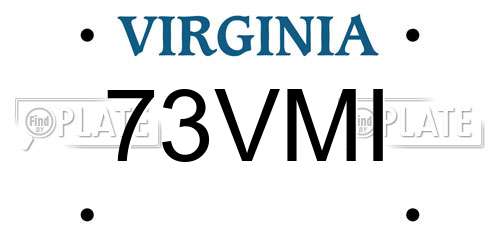 73VMI Virginia License Plate